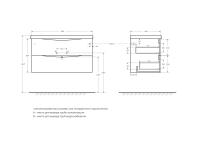 База под раковину подвесная с двумя выкатными ящиками MARINO-900-2C-SO-CL-P BelBagno