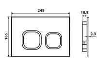 Клавиша для инсталляции ESBANO LPS-10MC матовый хром