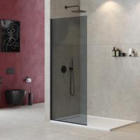 Душевая перегородка.   LIBERTA-L-1-TB-110-GR-NERO 1100х1950 Cezares