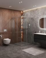 Душевой уголок, прямоугольный MOLVENO-A-22-80+30-C-Cr-IV 1100x1100x1950 Cezares