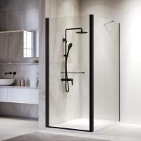 Душевой уголок RGW PA-148B (PA-103B + Z-050-2B + O-204B) прямоугольный   60*100*195 020814860-14 профиль Чёрный стекло Прозрачное 6 мм RGW