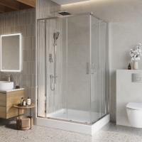 Душевой уголок прямоугольный LUCE-AH-22-140/115-C-Cr 1400x1150x1950 BelBagno