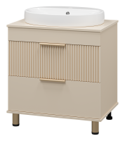 ENFIDA - 70 Тумба напольная 2 ящ. бежевая мат. эмаль + раковина УТ000015614 Brevita