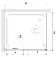 Душевой уголок RGW PA-76 (PA-016 + Z-050-2) прямоугольный  160* 90*195 35087669-11 профиль Хром стекло Прозрачное 6 мм RGW