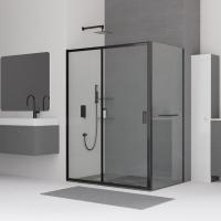 Душевой уголок RGW CL-48-1B (CL-14B+Z-060-1B) прямоугольный  160*100*185 320948160-014 профиль Чёрный стекло Прозрачное 5 мм RGW